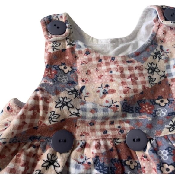 Vintage Grunge Floral Print Bubble Romper 24 Months - Picture 5 of 6